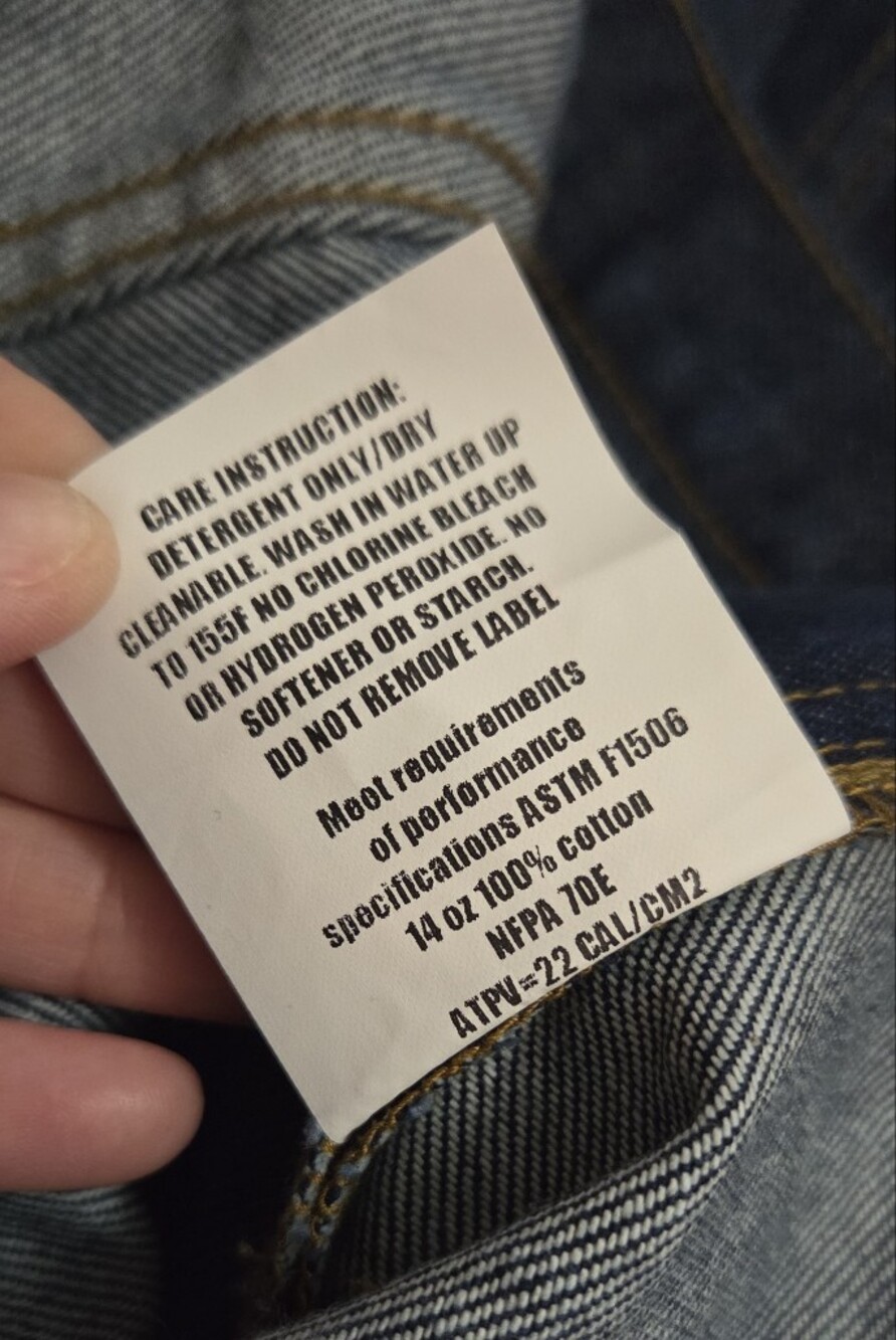 NWOT Magid Mens Work Jeans Navy Straight-Leg Lightweight 48×36 - Picture 9 of 9